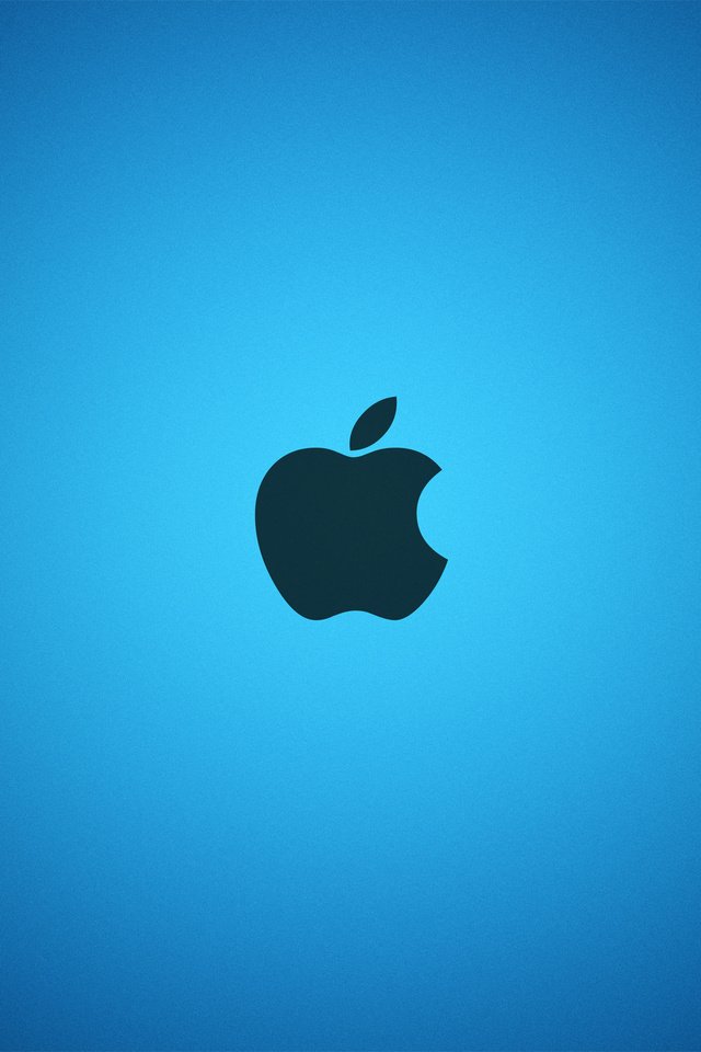 Обои яблоко, голубая, эппл, apple, blue разрешение 2560x1600 Загрузить