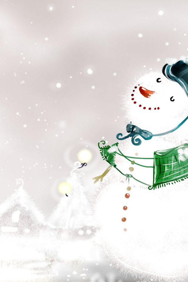 Обои снег, новый год, снеговик, snow, new year, snowman разрешение 1920x1200 Загрузить