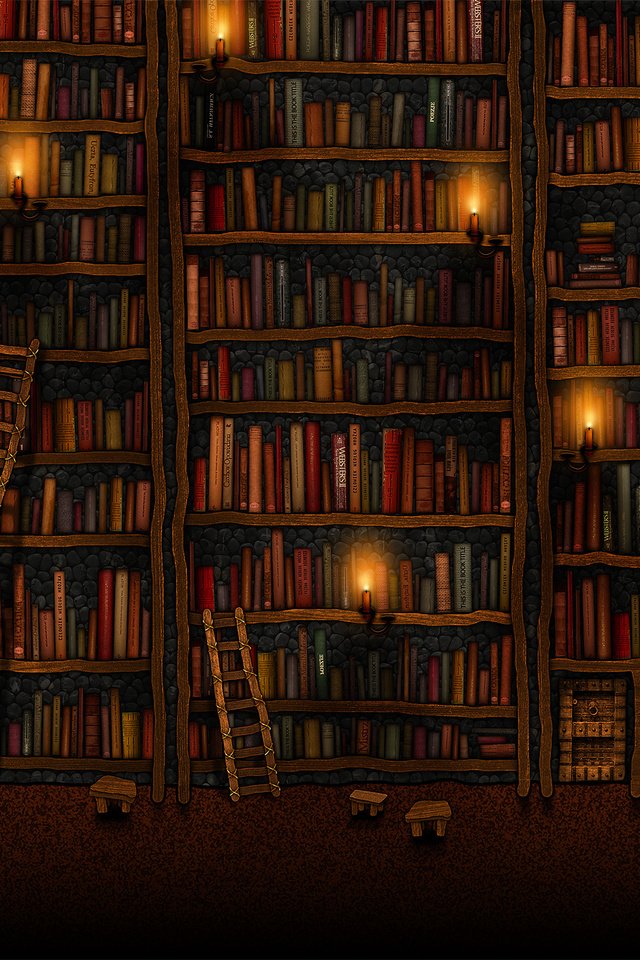 Обои библиотека, уют, книжные полки, лесенки, library, comfort, bookshelves, ladders разрешение 2560x1600 Загрузить