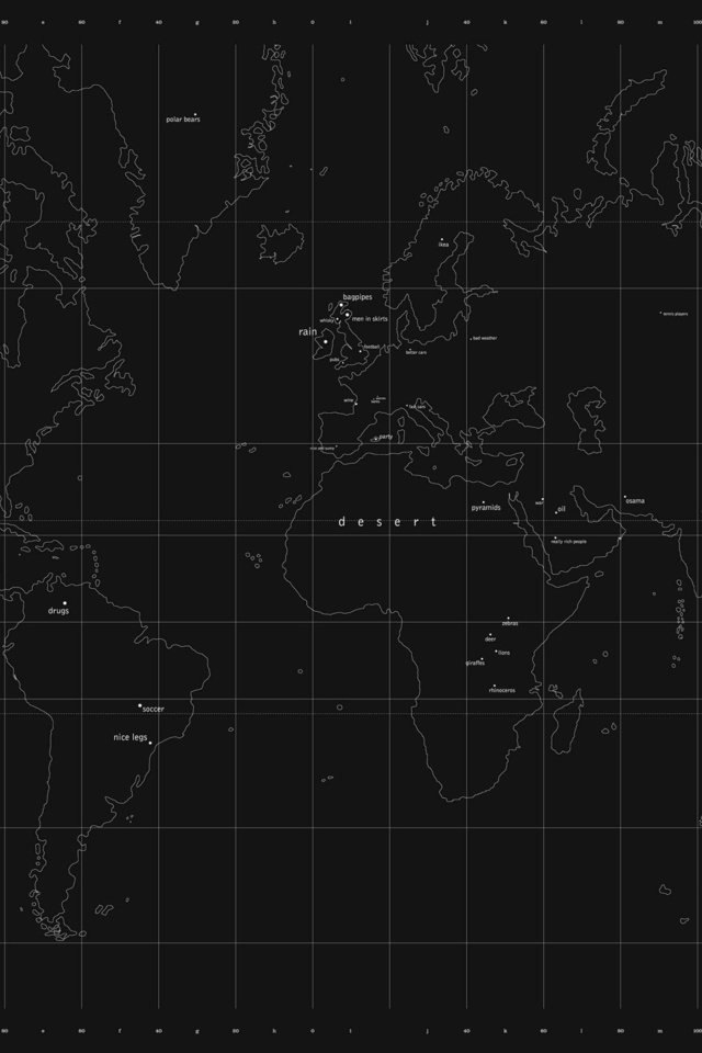 Обои мир, карта, черный, the world, map, black разрешение 2480x1683 Загрузить