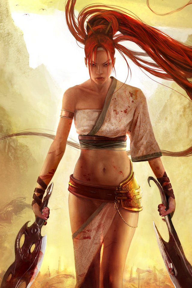 Обои горы, девушка, воин, огонь, nariko, небесный меч, mountains, girl, warrior, fire, heavenly sword разрешение 1920x1200 Загрузить