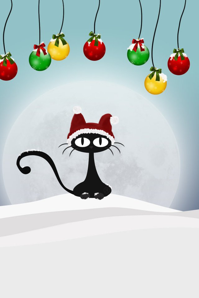 Обои снег, новый год, зима, кот, шарики, snow, new year, winter, cat, balls разрешение 1920x1200 Загрузить
