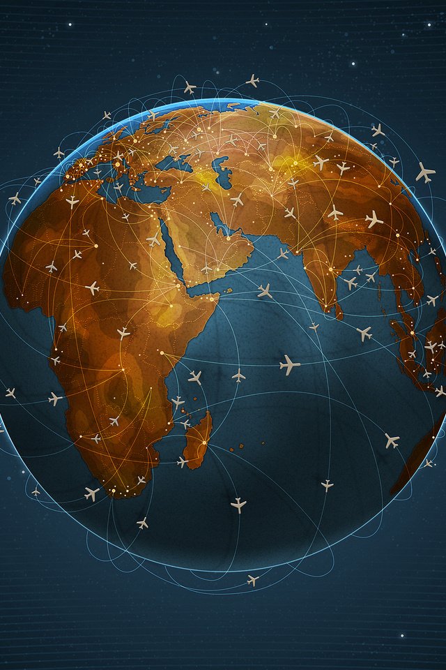 Обои планета, самолеты, перелеты, planet, aircraft, flights разрешение 2560x1600 Загрузить