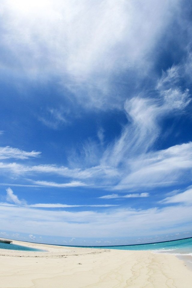 Обои небо, облака, солнце, море, горизонт, the sky, clouds, the sun, sea, horizon разрешение 1920x1200 Загрузить