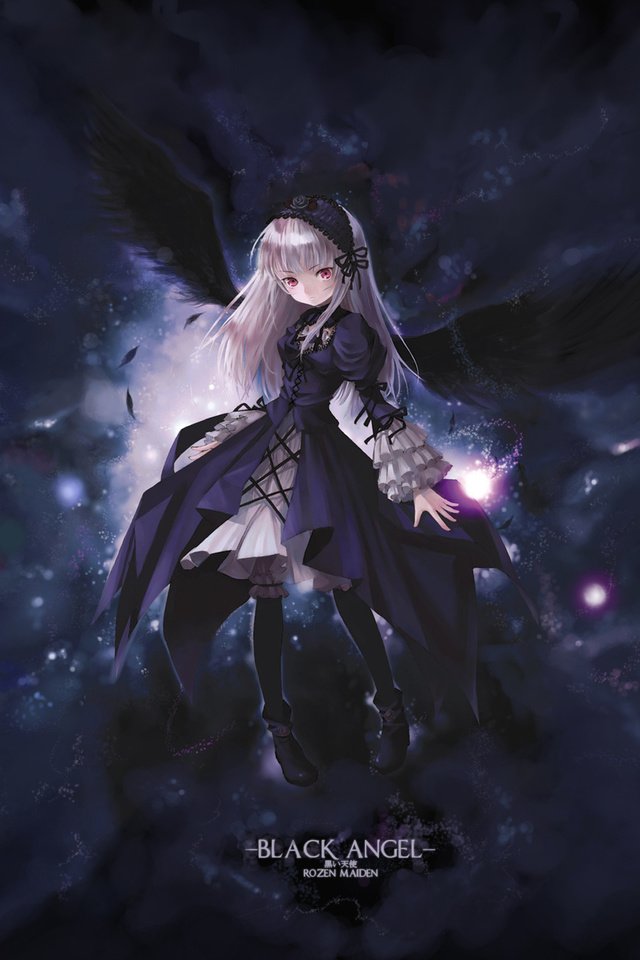 Обои крылья, rozen maiden, suigintou, чёрный ангел, wings, black angel разрешение 2560x1600 Загрузить