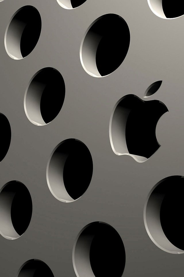 Обои металл, дырки, эппл, metal, holes, apple разрешение 2048x1118 Загрузить