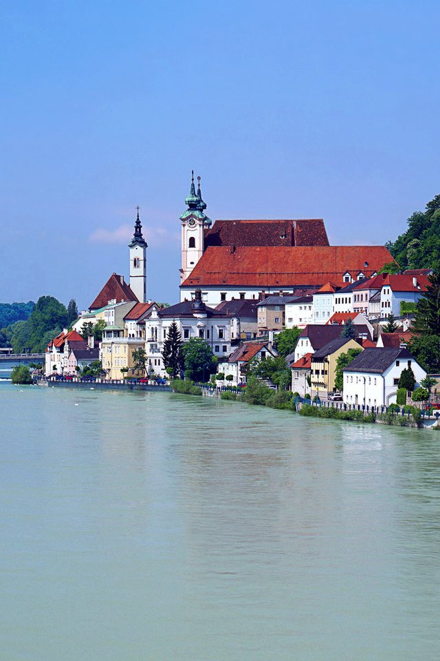 Обои река, австрия, дома, river, austria, home разрешение 1920x1200 Загрузить