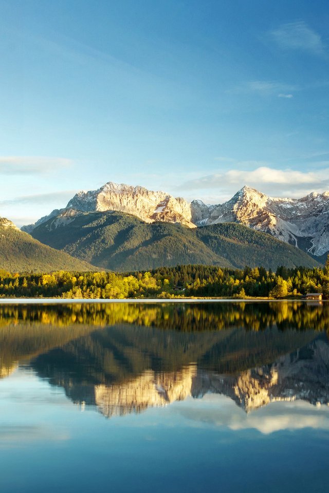 Обои озеро, горы, отражение, вершины, lake, mountains, reflection, tops разрешение 1920x1080 Загрузить