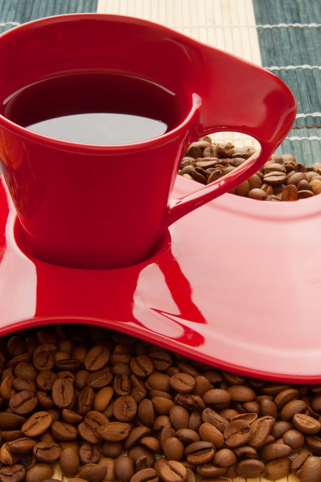 Обои напиток, кофе, чашка, кофейные зерна, drink, coffee, cup, coffee beans разрешение 2560x1600 Загрузить
