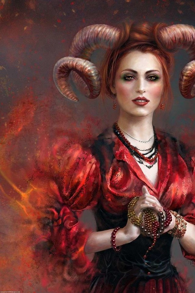 Обои арт, девушка, фентези, рога, egle zioma - aries, art, girl, fantasy, horns разрешение 1920x1200 Загрузить