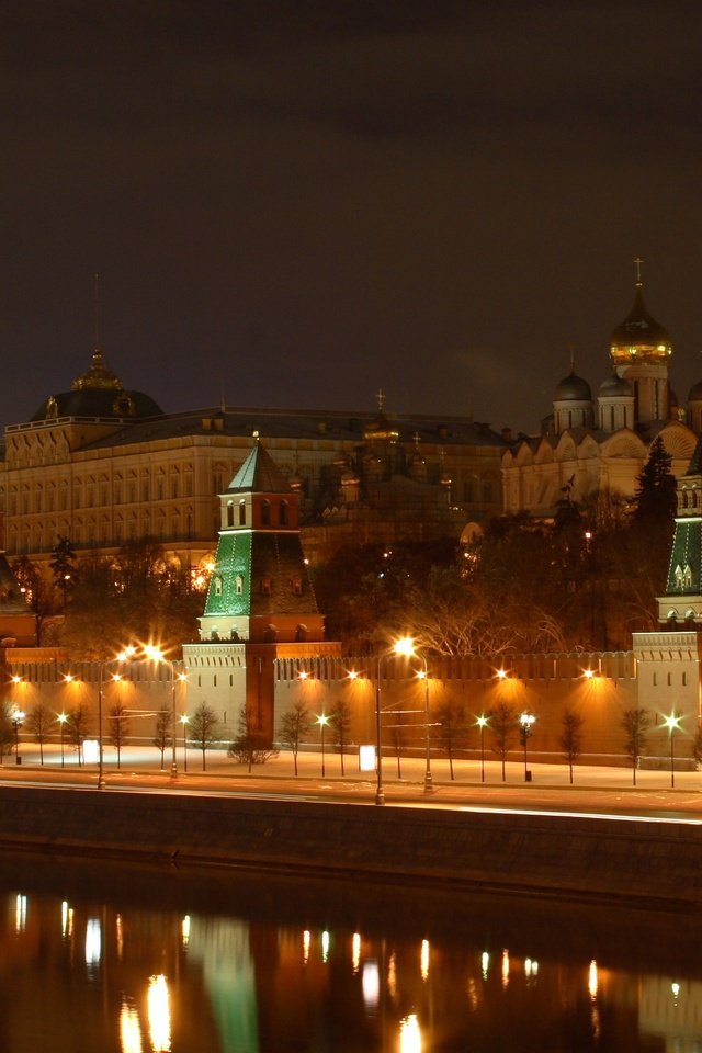 Обои ночь, огни, москва, кремль, россия, night, lights, moscow, the kremlin, russia разрешение 2625x1757 Загрузить