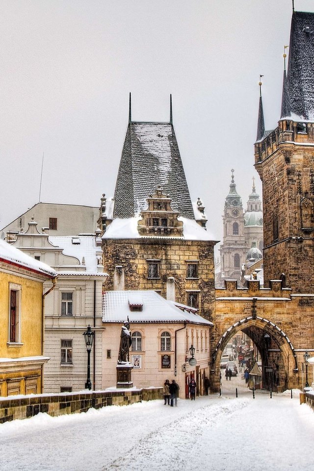 Обои мост, прага, старый город, bridge, prague, old town разрешение 2560x1600 Загрузить