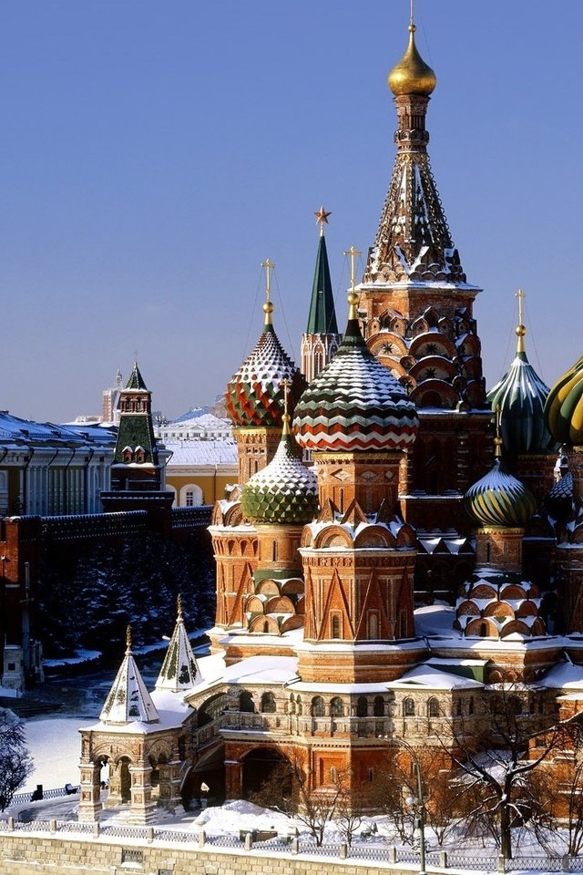 Обои снег, зима, москва, кремль, красная площадь, snow, winter, moscow, the kremlin, red square разрешение 1920x1080 Загрузить