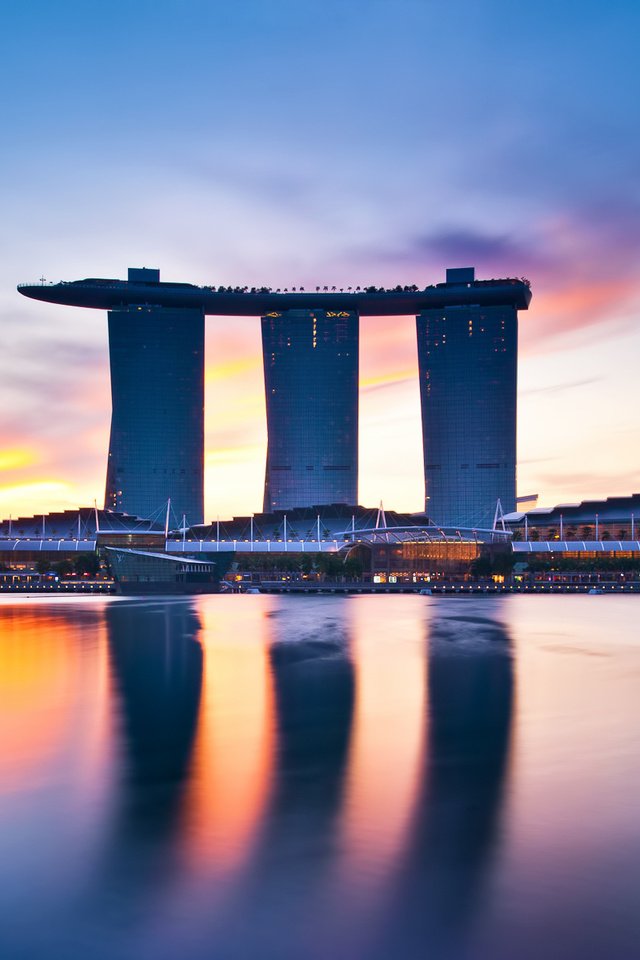 Обои закат, вид, небоскрёб, отель, сингапур, sunset, view, skyscraper, the hotel, singapore разрешение 1920x1200 Загрузить