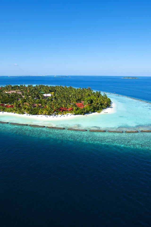 Обои остров, тропики, мальдивы, island, tropics, the maldives разрешение 5399x3599 Загрузить
