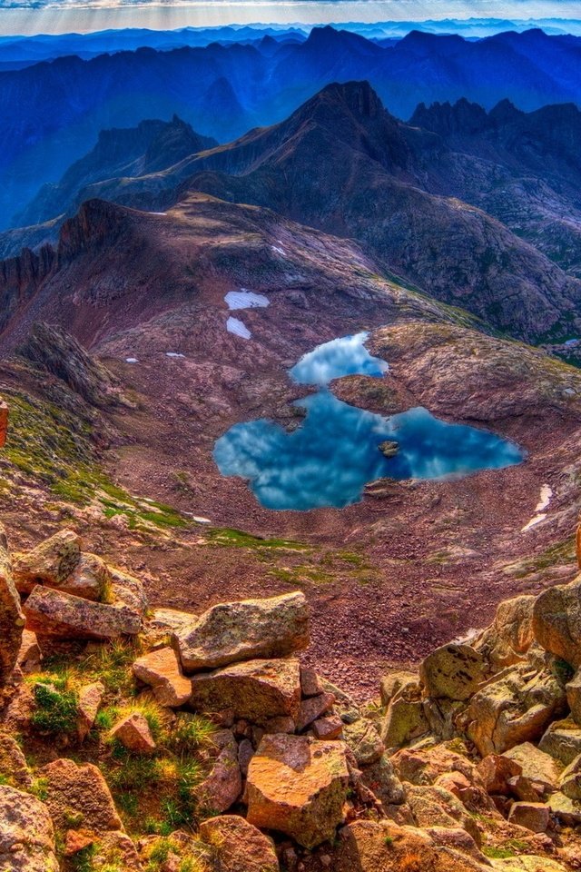 Обои горы, камни, туман, сша, красиво, колорадо, горы сан - хуан, mountains, stones, fog, usa, beautiful, colorado, mountains san juan разрешение 1920x1200 Загрузить