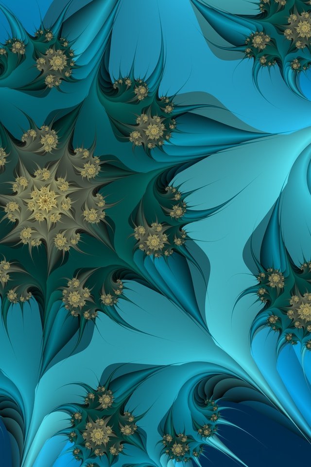 Обои абстракция, фон, синий, цветок, цвет, голубой, фрактал, abstraction, background, blue, flower, color, fractal разрешение 2560x1600 Загрузить