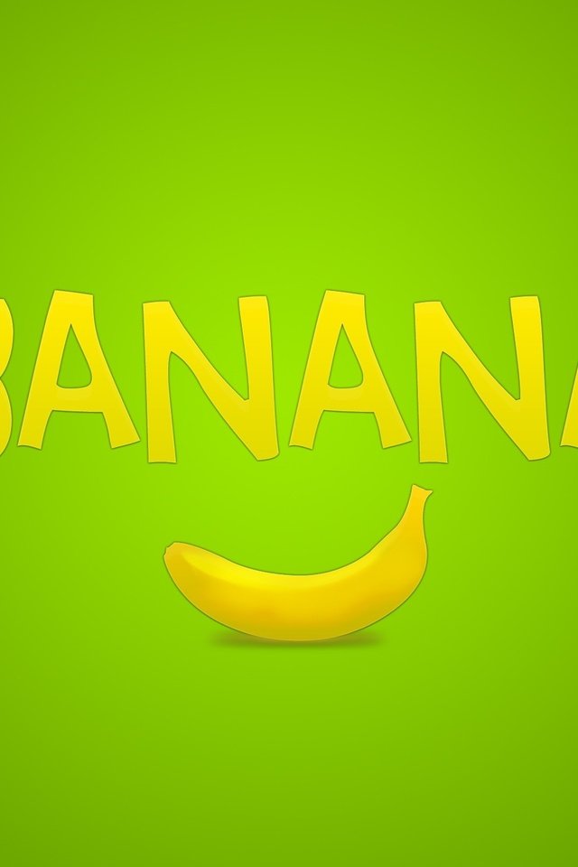 Обои zelyonyj, nadpis, minimalizm, banan, frukt разрешение 2560x1600 Загрузить