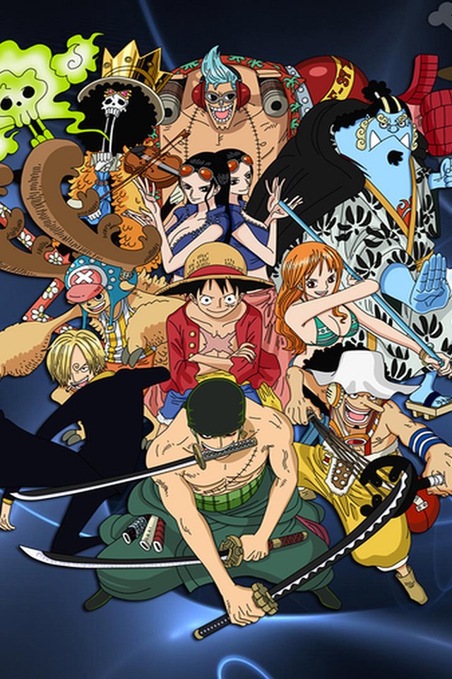 Обои one piece, piraty, luffi i komanda разрешение 1920x1080 Загрузить