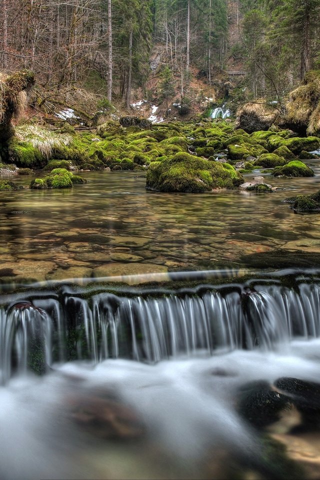 Обои вода, река, природа, водопад, поток, валуны, water, river, nature, waterfall, stream, boulders разрешение 3072x2048 Загрузить