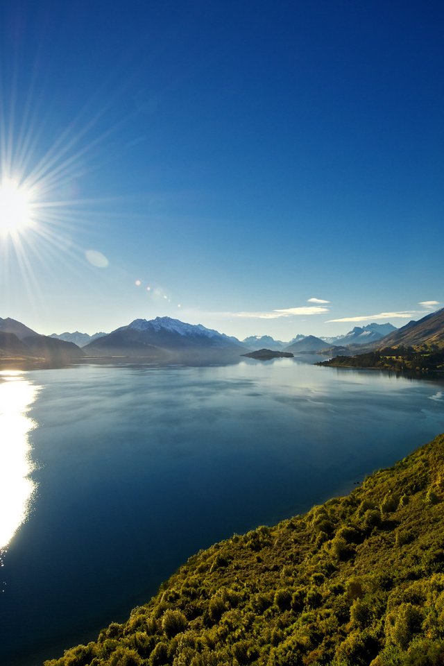 Обои озеро, горы, новая зеландия, lake, mountains, new zealand разрешение 1920x1080 Загрузить