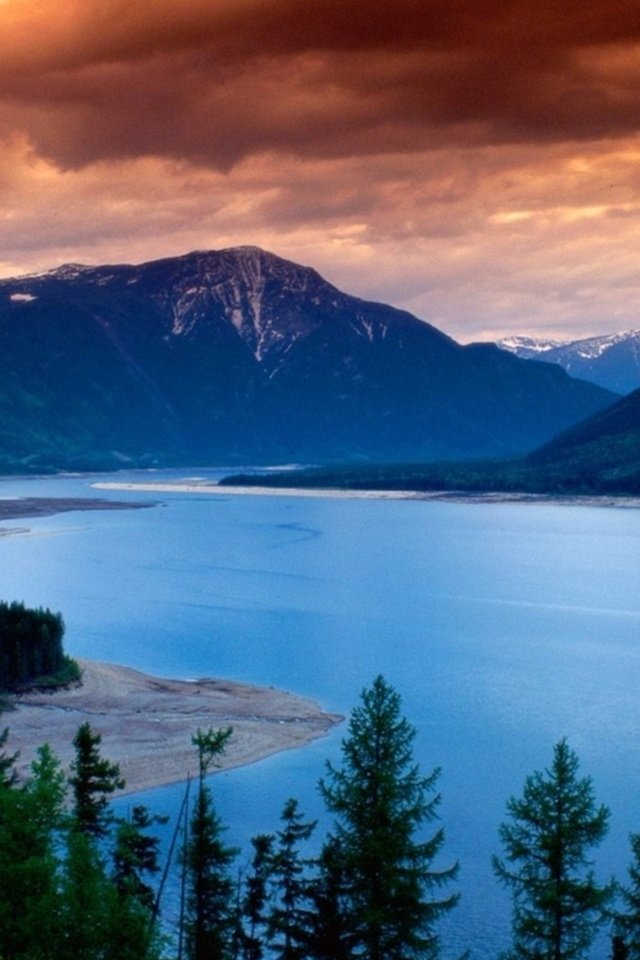 Обои канада, британская колумбия, upper arrow lake, canada, british columbia разрешение 1920x1080 Загрузить