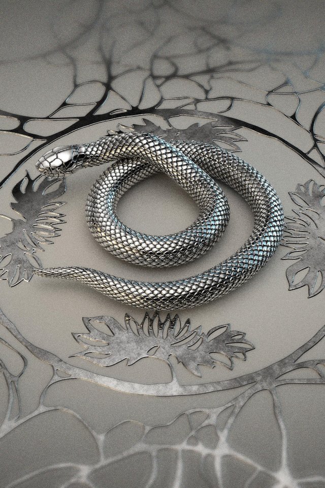 Обои арт, металл, узоры, змея, чешуя, фигурка, art, metal, patterns, snake, scales, figure разрешение 1920x1080 Загрузить