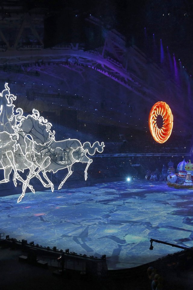 Обои сочи 2014, sochi 2014 olympic winter games, церемония открытия xxii зимних олимпийских иг, the opening ceremony of the xxii winter olymp, sochi 2014, the opening ceremony of the xxii olympic winter ig разрешение 3500x2332 Загрузить