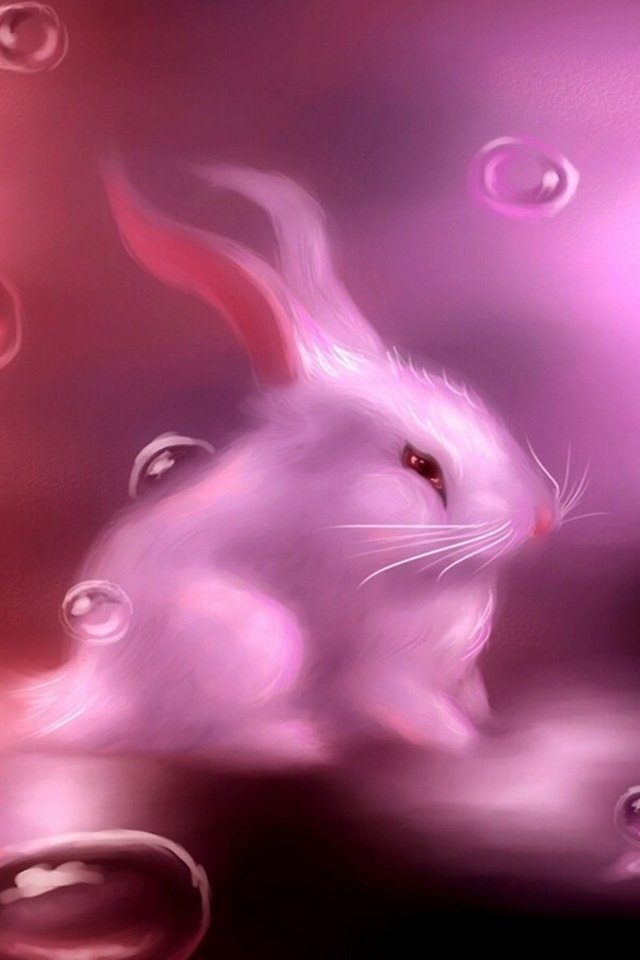 Обои розовый кролик, pink rabbit разрешение 2560x1440 Загрузить