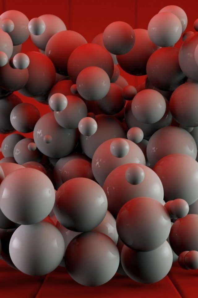 Обои серые шары в невесомости, gray balls in zero gravity разрешение 2560x1440 Загрузить