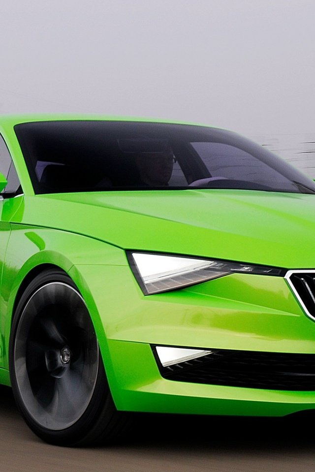 Обои скорость, салатовая, skoda, шкода, speed, green разрешение 1920x1200 Загрузить