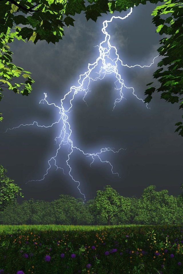 Обои летняя молния, summer lightning разрешение 1920x1080 Загрузить