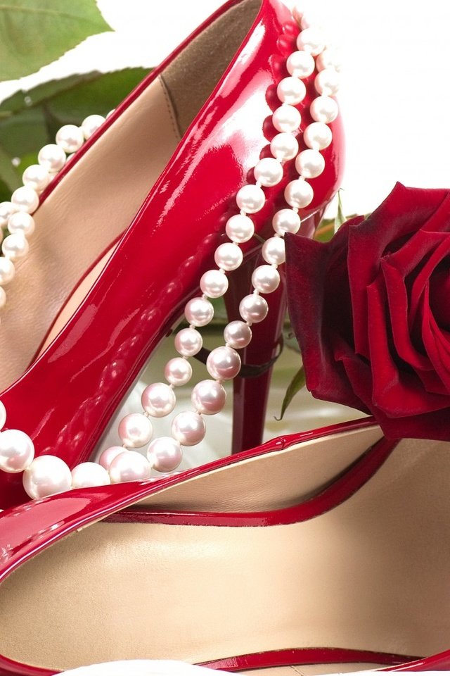 Обои цветы, жемчуг, цветок, колье, розы, сексуальность, роза,  цветы, жемчужины, красный, ожерелья, романтика, роз, цветком, обувь, сексапильная, краcный, башмаки, мелодрама, flowers, pearl, flower, necklace, roses, sexuality, rose, pearls, red, romance, shoes, sexy разрешение 1920x1080 Загрузить