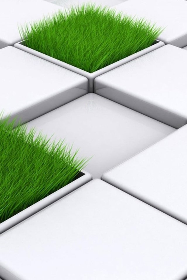 Обои трава, куб, квадрат, 3d cube wallpapers hd, grass, cube, square разрешение 2560x1600 Загрузить