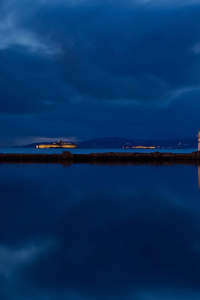 Обои маяк, в, сумерках, lighthouse, in, twilight разрешение 1920x1080 Загрузить