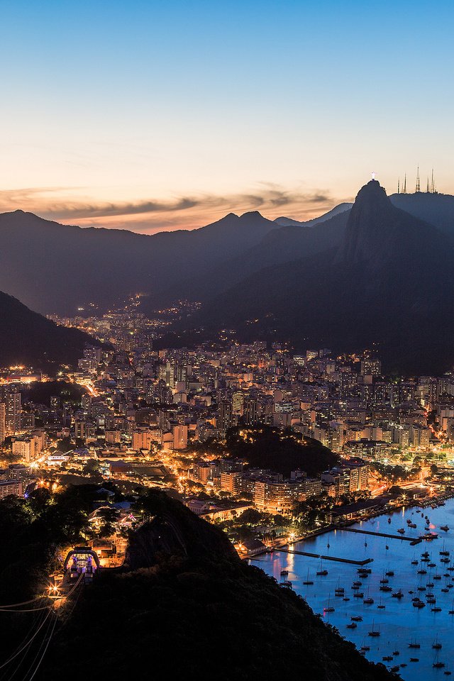 Обои вечер, лодки, залив, бразилия, бухта, рио-де-жанейро, the evening, boats, bay, brazil, rio de janeiro разрешение 2048x1365 Загрузить