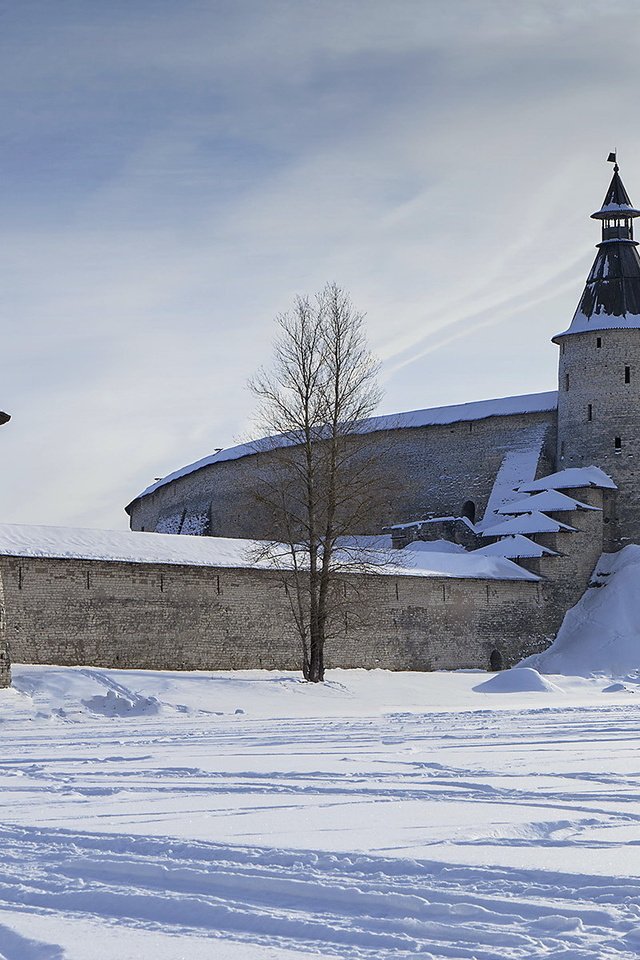 Обои зима, собор, стена, winter, cathedral, wall разрешение 1920x1200 Загрузить