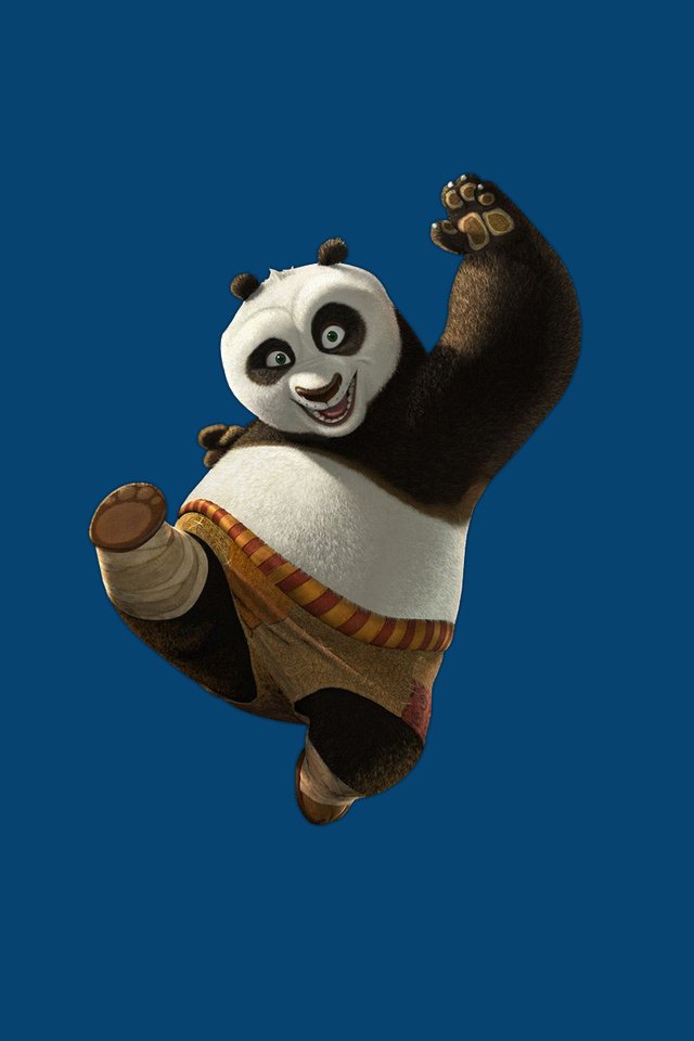 Обои панда, синий фон, «кунг-фу панда», panda, blue background, "kung fu panda" разрешение 1920x1200 Загрузить