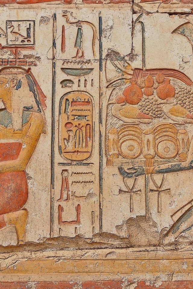 Обои стиль, стена, древность, египет, фреска, style, wall, antiquity, egypt, mural разрешение 2048x1360 Загрузить