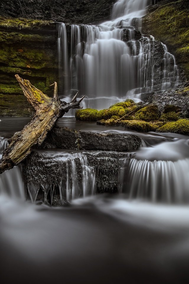 Обои вода, скалы, природа, водопад, поток, water, rocks, nature, waterfall, stream разрешение 2048x1363 Загрузить