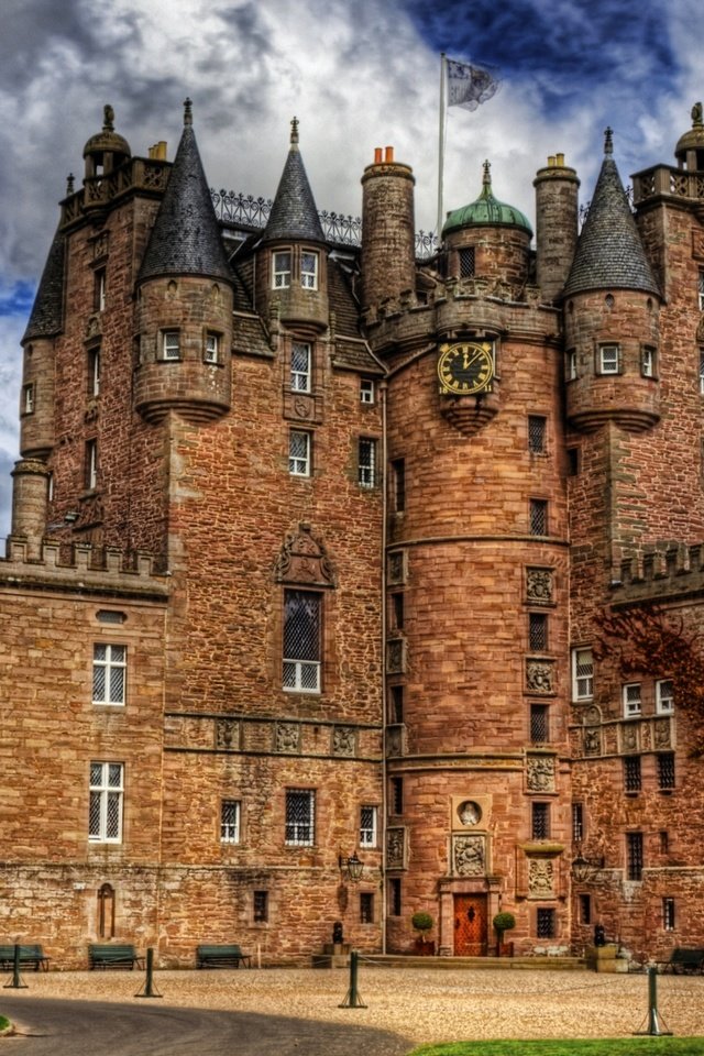 Обои европа, шотландия, замок глэмис, europe, scotland, glamis castle разрешение 2560x1600 Загрузить