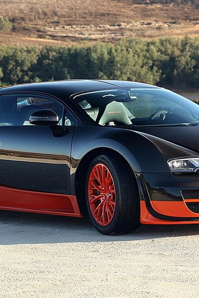 Обои черный, авто, оранжевый, карбон, bugatti veyron, бугатти, вейрон, black, auto, orange, carbon, bugatti, veyron разрешение 1920x1080 Загрузить