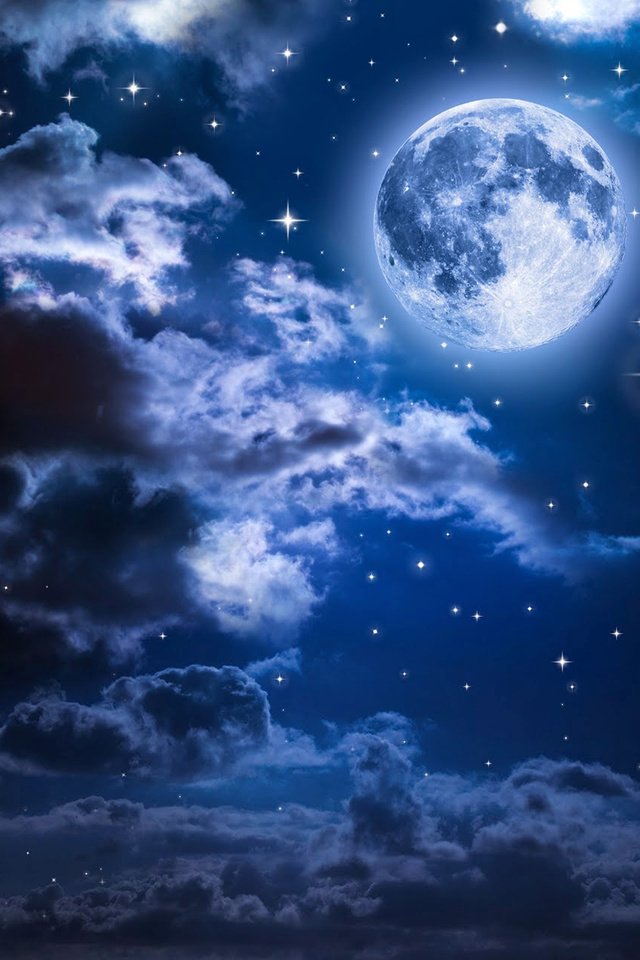 Обои облака, ночь, луна, лунный свет, christophe.t, clouds, night, the moon, moonlight разрешение 1920x1200 Загрузить