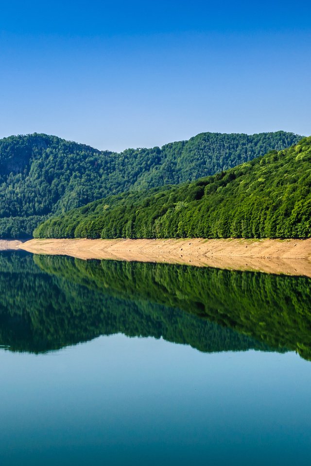 Обои небо, озеро, горы, отражение, пейзаж, румыния, the sky, lake, mountains, reflection, landscape, romania разрешение 4177x2848 Загрузить