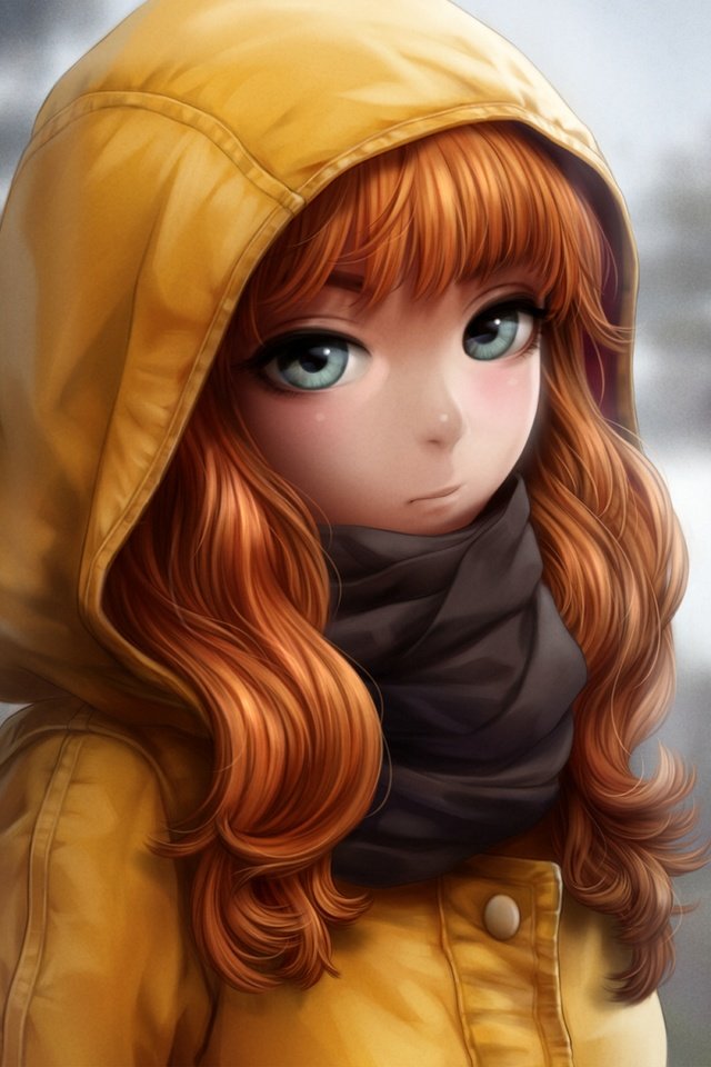 Обои арт, девушка, аниме, капюшон, шарф, kotikomori, art, girl, anime, hood, scarf разрешение 1920x1920 Загрузить