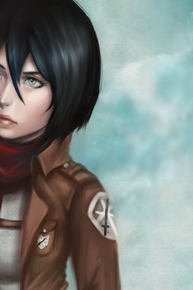 Обои глаза, манга, арт, mikasa ackerman, девушка, фон, взгляд, аниме, волосы, лицо, eyes, manga, art, girl, background, look, anime, hair, face разрешение 2060x1539 Загрузить