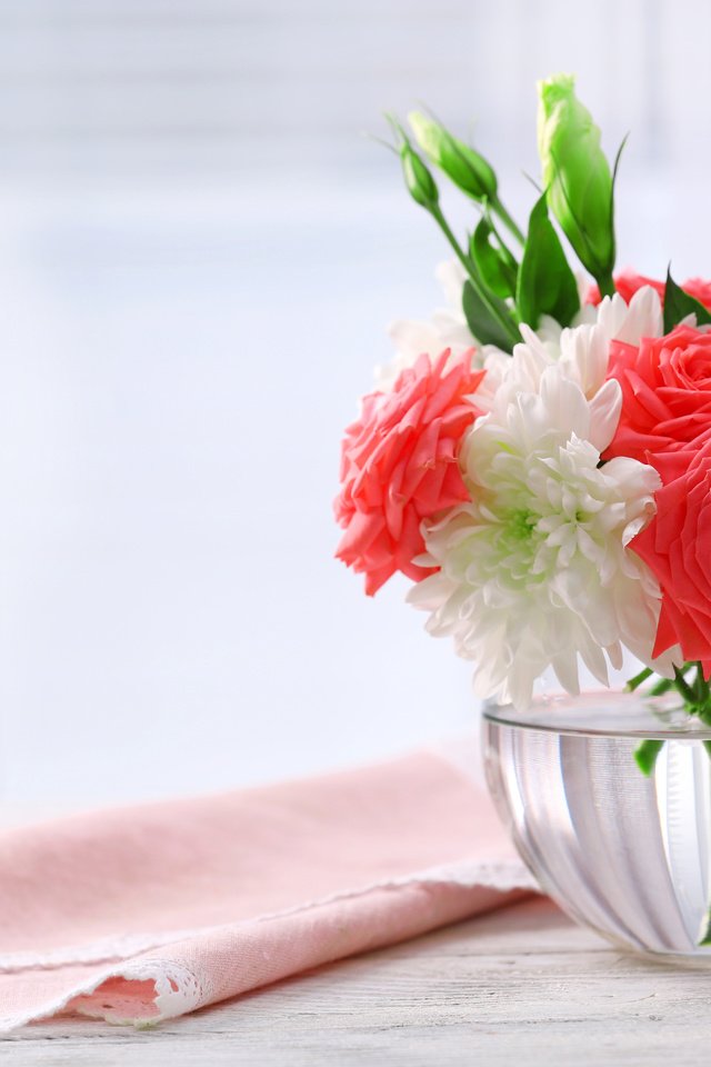 Обои цветы, бутоны, розы, лепестки, букет, хризантемы, flowers, buds, roses, petals, bouquet, chrysanthemum разрешение 5280x3840 Загрузить