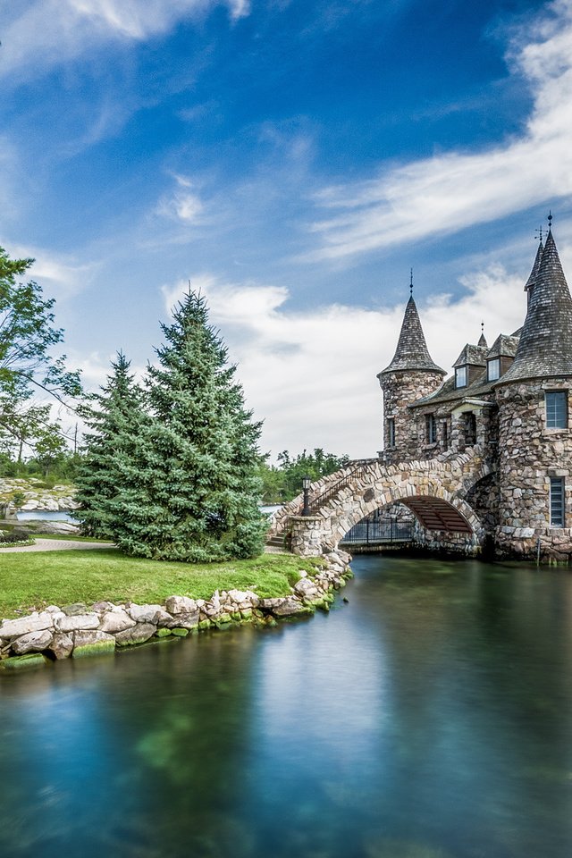 Обои озеро, замок, сша, нью-йорк, остров, boldt castle, alexandria bay, lake, castle, usa, new york, island разрешение 1920x1148 Загрузить