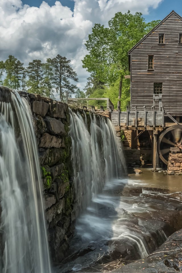 Обои мельница, сша, плотина, северная каролина, greenbrook farms, рейли, mill, usa, dam, north carolina, reilly разрешение 2048x1365 Загрузить