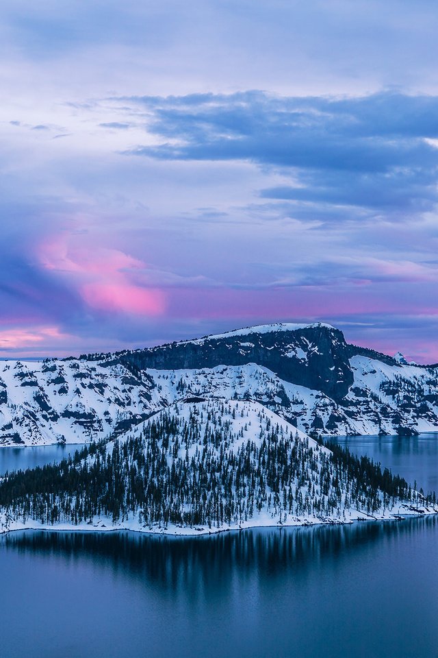 Обои озеро, кратерное озеро, восход, природа, зима, рассвет, остров, орегон, crater lake national park, озеро крейтер, crater lake, lake, sunrise, nature, winter, dawn, island, oregon разрешение 2048x1365 Загрузить